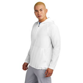Sport-Tek JST488 Repeat 1/2-Zip Long Sleeve Hooded Jacket - White
