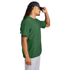 Sport-Tek JST489 Repeat 1/2-Zip Short Sleeve Jacket - Forest Green