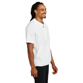 Sport-Tek JST489 Repeat 1/2-Zip Short Sleeve Jacket - White