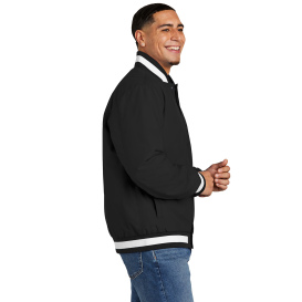 Sport-Tek JST58 Insulated Varsity Jacket - Black