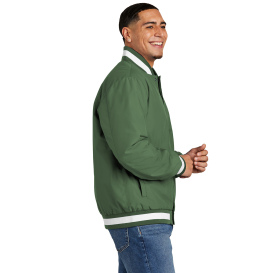 Sport-Tek JST58 Insulated Varsity Jacket - Forest Green