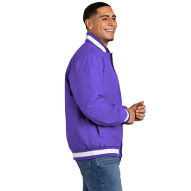 Sport-Tek JST58 Insulated Varsity Jacket - Purple