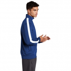 Sport-Tek JST94 Tricot Full-Zip Track Jacket - True Royal/White