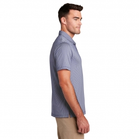 Port Authority K646 Gingham Polo - True Navy/White