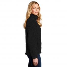 Port Authority L131 Ladies Cozy Fleece Jacket - Black