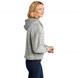 Port Authority L132 Ladies Cozy Fleece Hoodie - Grey Heather