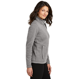 Port Authority L428 Ladies Arc Sweater Fleece Jacket - Deep Smoke Heather