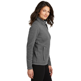 Port Authority L428 Ladies Arc Sweater Fleece Jacket - Grey Smoke Heather