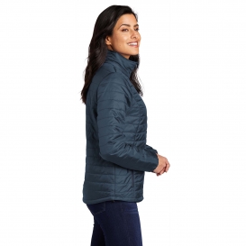 Port Authority L850 Ladies Packable Puffy Jacket - Regatta Blue/River Blue