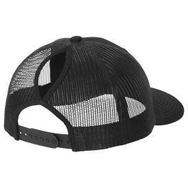 Port Authority LC111 Snapback Ponytail Trucker Cap - Black