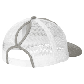 Port Authority LC111 Snapback Ponytail Trucker Cap - Heather Grey/White