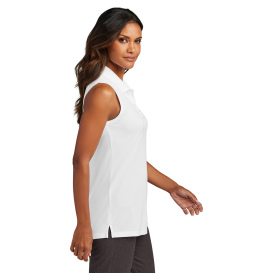 Port Authority LK110SV Ladies Dry Zone UV Micro-Mesh Sleeveless Polo - White