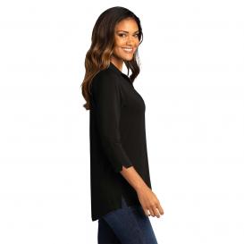 Port Authority LK5601 Ladies Luxe Knit Tunic - Deep Black