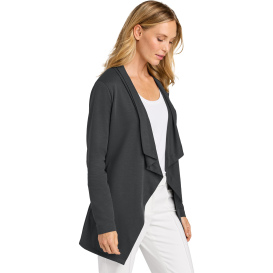 Port Authority LK820 Ladies Breakwater Open Cardigan - Gray Steel