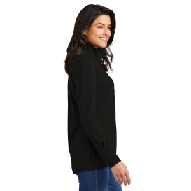 Port Authority LK829 Ladies Fairway Stretch 1/4-Zip - Deep Black