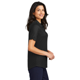Port Authority LK830 Ladies Fine Pique Blend Polo - Black Heather