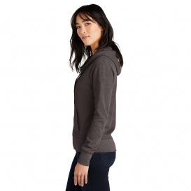 New Era LNEA141 Ladies Thermal Full-Zip Hoodie - Black Heather