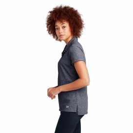 New Era LNEA301 Ladies Slub Twist Polo - True Navy Twist