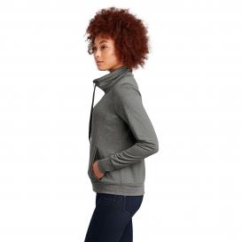New Era LNEA530 Ladies Performance Terry Full-Zip Cowl Jacket - Graphite Heather