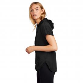 New Era LNEA533 Ladies Performance Terry Short Sleeve Hoodie - Black