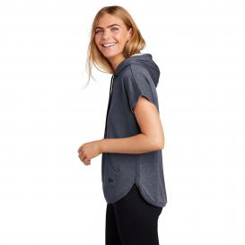 New Era LNEA533 Ladies Performance Terry Short Sleeve Hoodie - True Navy Heather