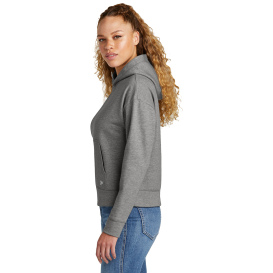 New Era LNEA550 Ladies Comeback Fleece Pullover Hoodie - Dark Heather Grey