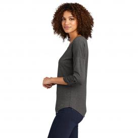 OGIO LOG141 Ladies Gravitate Scoop 3/4-Sleeve - Dark Heather Grey