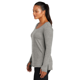 OGIO LOG802 Ladies Luuma Long Sleeve Tunic - Petrol Grey Heather