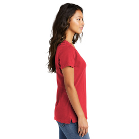 Port & Company LPC099V Ladies Beach Wash Garment-Dyed V-Neck Tee - Poppy
