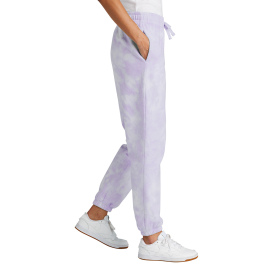 Port & Company LPC140P Ladies Beach Was Cloud Tie-Dye Sweatpant - Amethyst