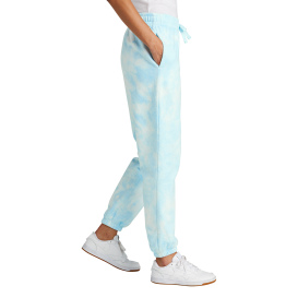 Port & Company LPC140P Ladies Beach Was Cloud Tie-Dye Sweatpant - Glacier