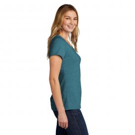 Port & Company LPC330V Ladies Tri-Blend V-Neck Tee - Vivid Teal Heather
