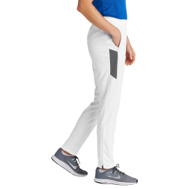Sport-Tek LPST800 Ladies Travel Pants - White/Iron Grey