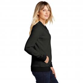 Sport-Tek LST274 Ladies Lightweight French Terry Bomber - Heather Black