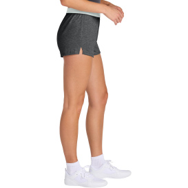 Sport-Tek LST311 Ladies Jersey Knit Squad Shorts - Dark Gray Heather