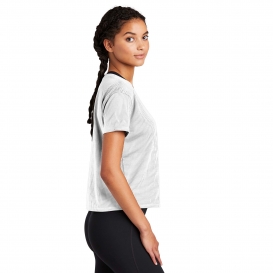 Sport-Tek LST411 Ladies PosiCharge Draft Crop Tee - White