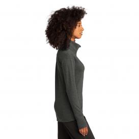 Sport-Tek LST560 Ladies Sport-Wick Flex Fleece Full-Zip - Dark Grey Heather