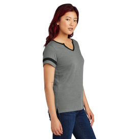 Sport-Tek LST6041 Ladies Halftime Notch Neck Tee - Vintage Heather/Black