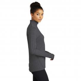 Sport-Tek LST711 Ladies Exchange 1.5 Long Sleeve 1/2-Zip Pullover - Graphite Heather