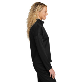 Sport-Tek LST800 Ladies Sport-Wick Fleece Full-Zip Jacket - Black/Black