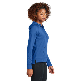 Sport-Tek LST856 Ladies Sport-Wick Stretch 1/2-Zip Hoodie - True Royal