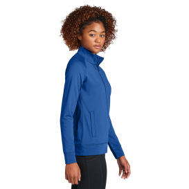 Sport-Tek LST857 Ladies Sport-Wick Stretch Full-Zip Cadet Jacket - True Royal