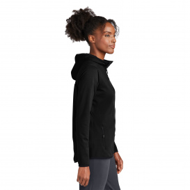 Sport-Tek LST870 Ladies Circuit Hooded Full-Zip - Deep Black
