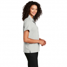 Port Authority LW400 Ladies Short Sleeve Performance Staff Shirt - Silver