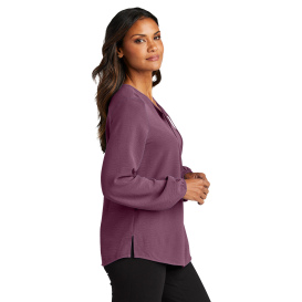 Port Authority LW714 Ladies Textured Crepe Tunic - Purple Mist