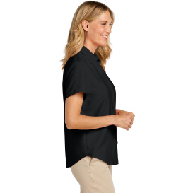 Port Authority LW963 Ladies Short Sleeve UV Dockside Shirt - Deep Black