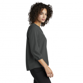 Mercer+Mettle MM2011 Women\'s Stretch Crepe 3/4-Sleeve Blouse - Anchor Grey
