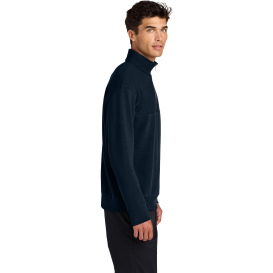 Mercer+Mettle MM3040 Linear Texture 1/4-Zip - Night Navy