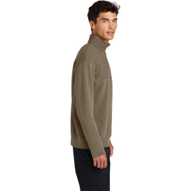 Mercer+Mettle MM3040 Linear Texture 1/4-Zip - Warm Taupe