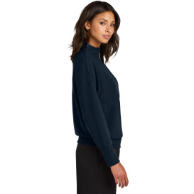 Mercer+Mettle MM3041 Ladies Linear Texture 1/4-Zip - Night Navy